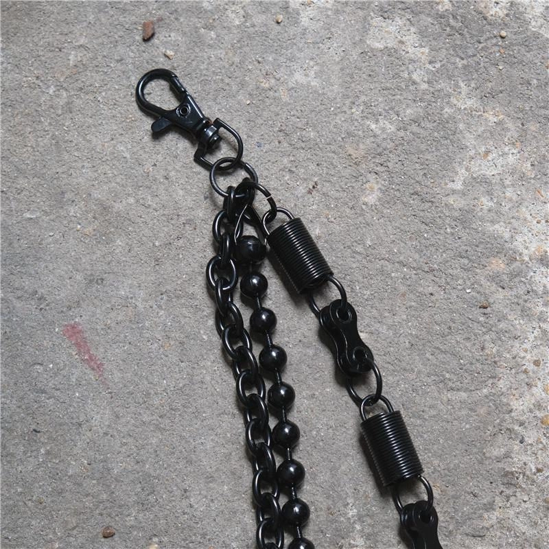 Cool Men's Black Triple Pants Chain Punk Wallet Chain jeans chain jean chain For Men