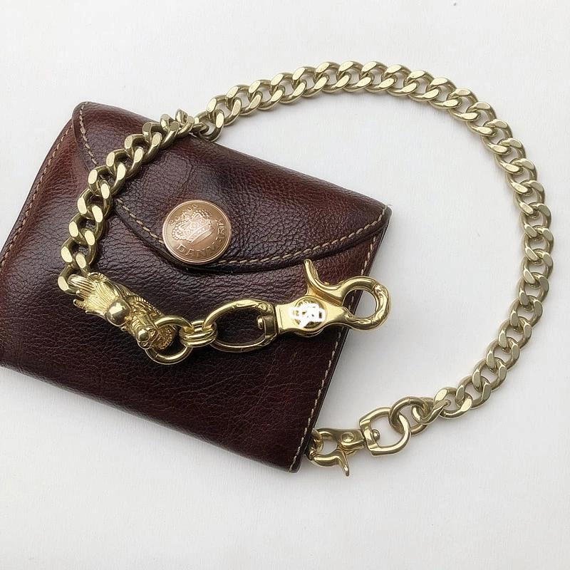 Cool Men's Brass Chinese Dragon 18'' Pants Chains Biker Wallet Chain For Men