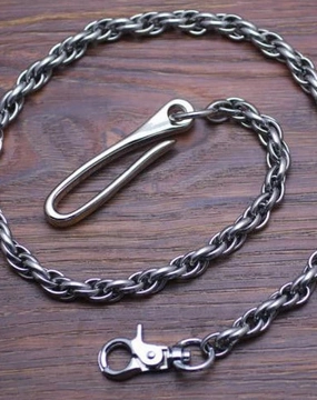 Cool Men's Handmade Stainless Steel Long Biker Wallet Chain Pants Chain Wallet Chain For Men