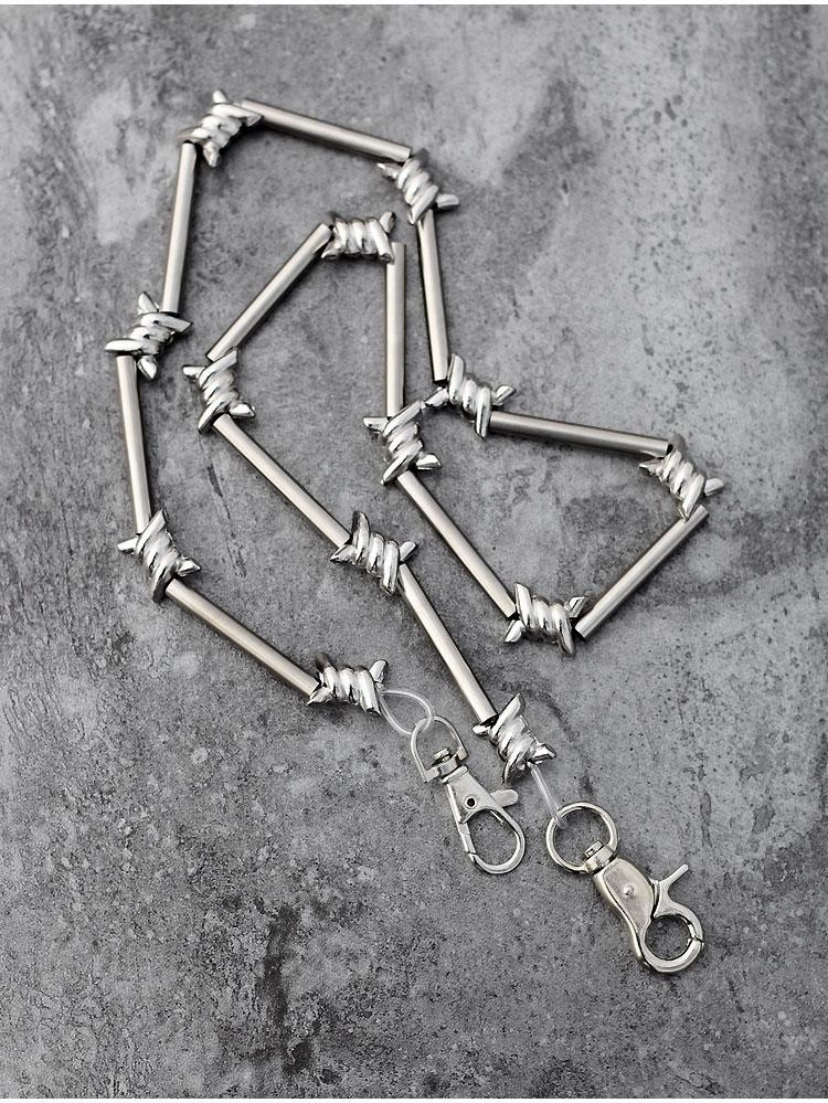 Cool Men's Rock Puck Long Stainless Steel Pants Chain Biker Wallet Chain For Men