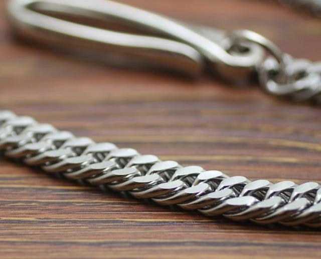 Cool Men's Silver Stainless Steel Pants Chain Biker Wallet Chain For Men