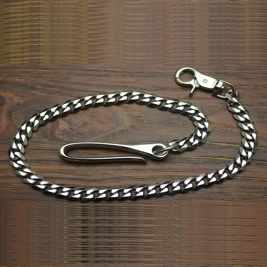 Cool Men's Stainless Steel Silver Long 21 Pants Chain Biker Wallet Chain For Men