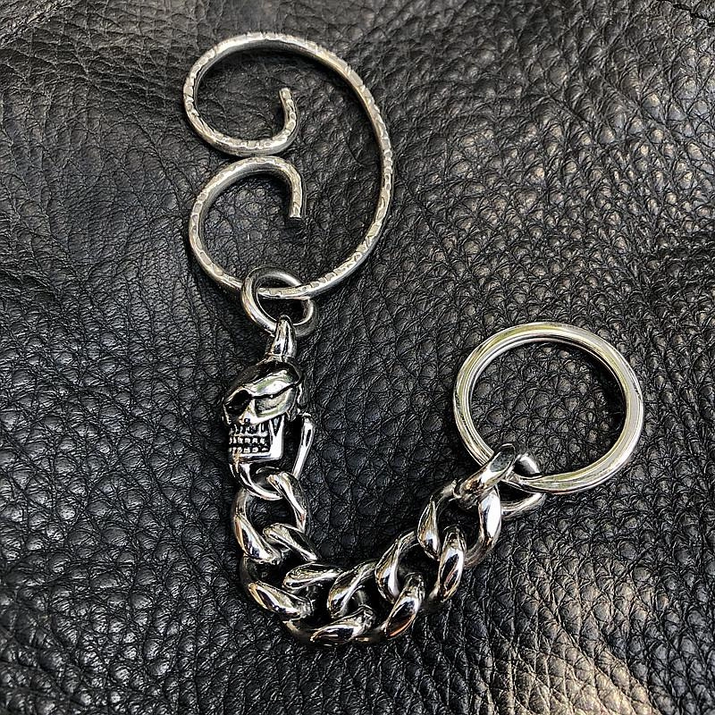 Cool Men's Stainless Steel Skull Key Chain Pants Chains Biker Wallet Chain For Men