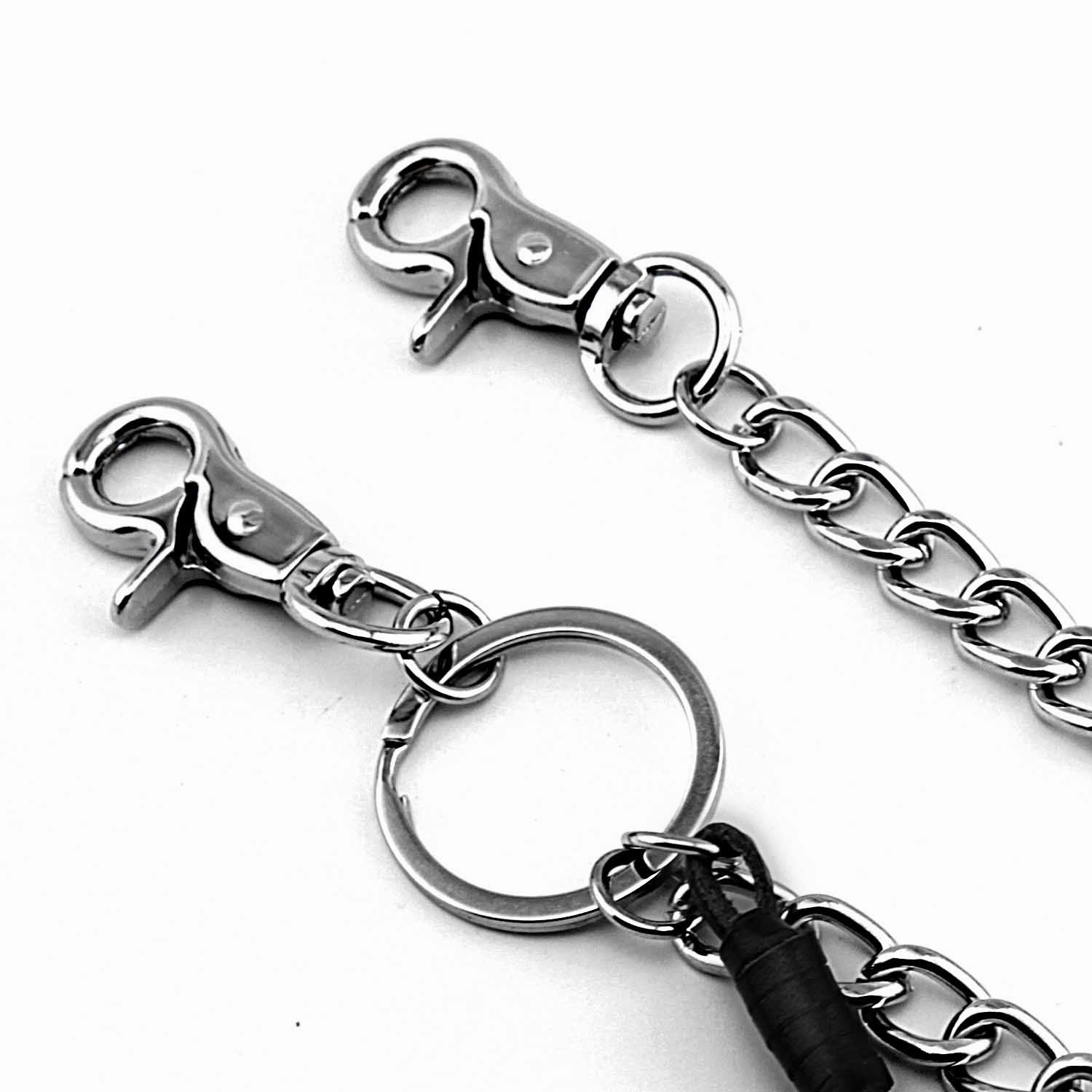 Cool Mens Feather Silver Wallet Chain Pants Chain jeans chain jean chain Biker Wallet Chain For Men