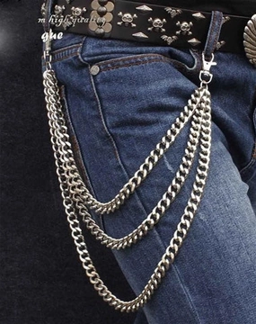 Cool Punk Mens Tri Pants Chain wallet Chain Biker Wallet Chain jeans chain jean chain For Men