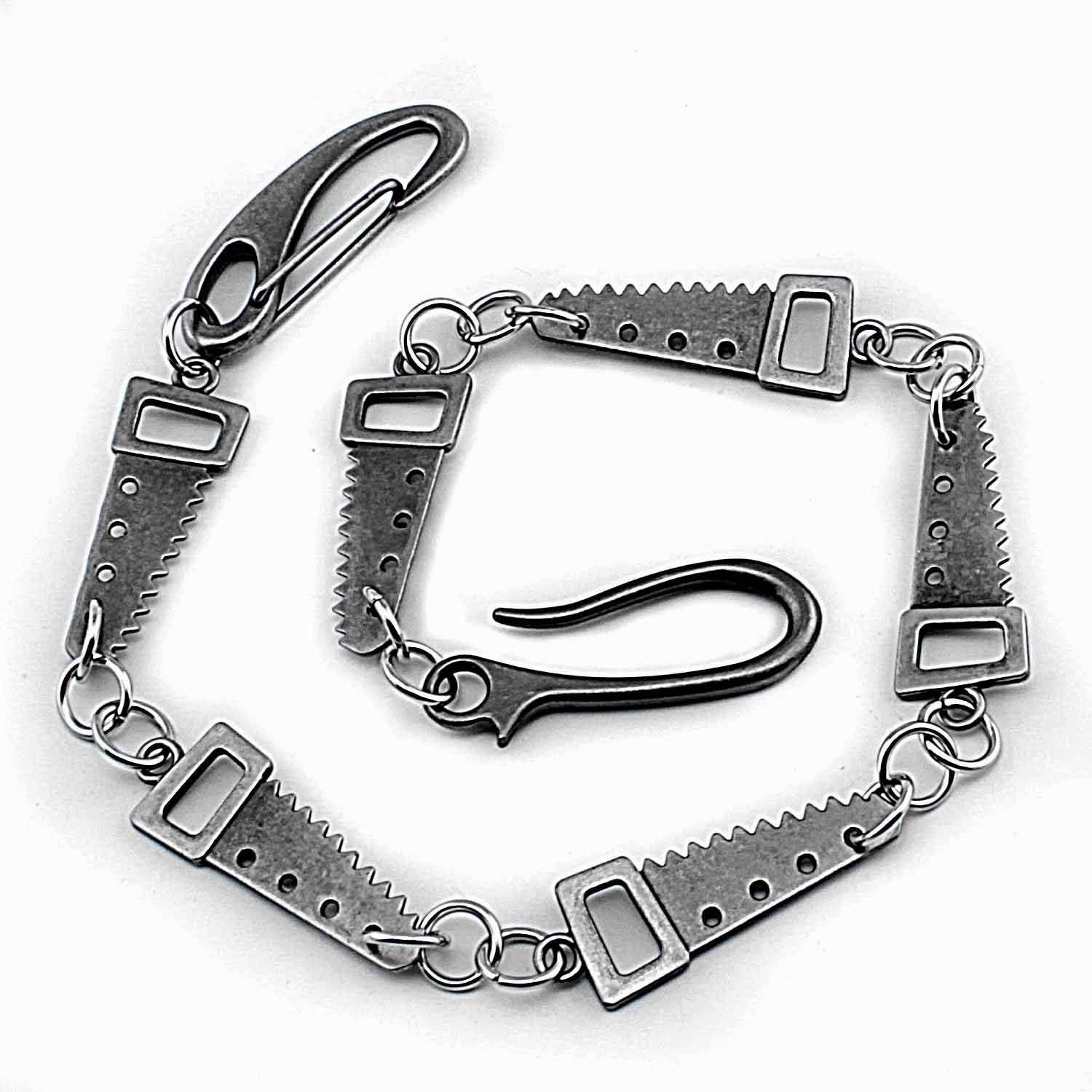 Cool SAW Silver Punk Pants Chain Wallet Chain jeans chain jean chain Biker Wallet Chain For Men