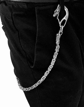 Cool Silver Dragon Stainless Steel Wallet CHain Long Biker Wallet CHain jeans chain jean chain For Men