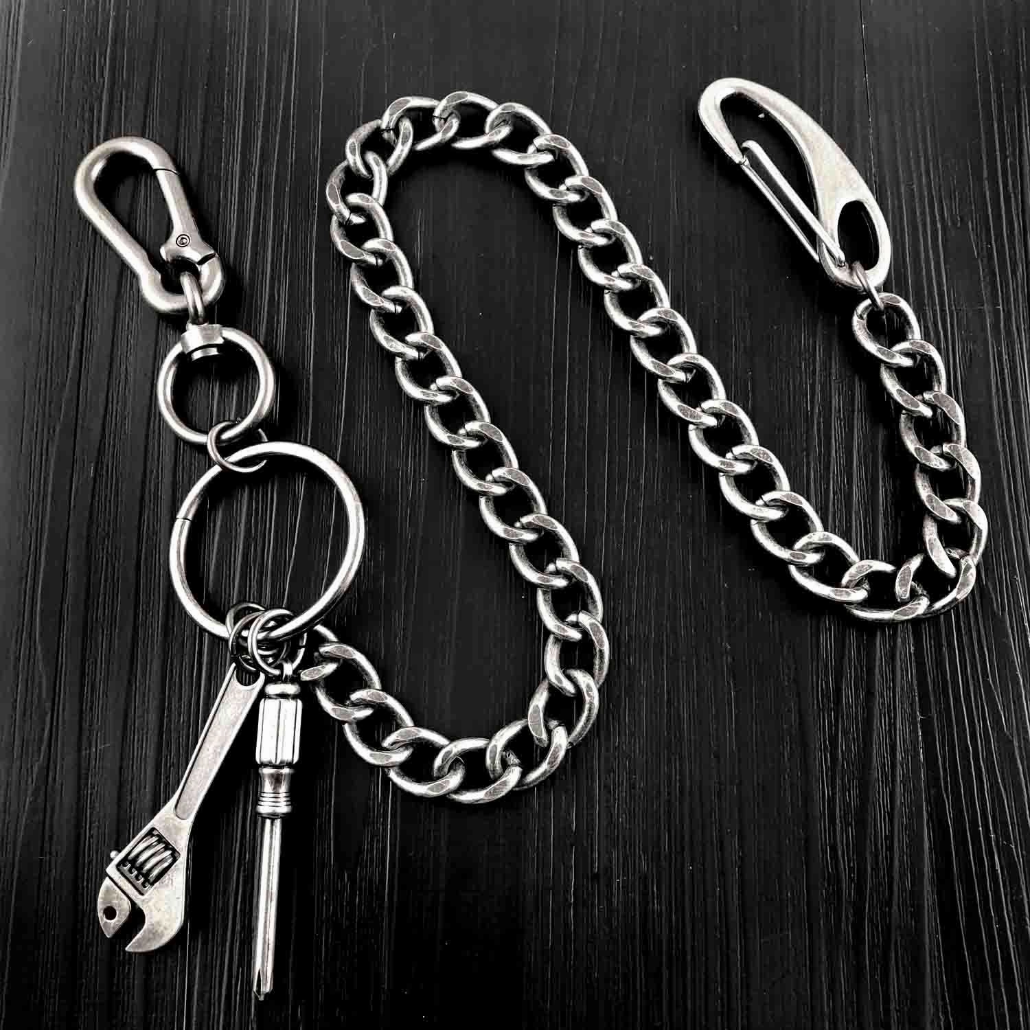 Cool Silver Mens Womens Pants Chain Long Biker Wallet Chain jeans chain jean chain For Men