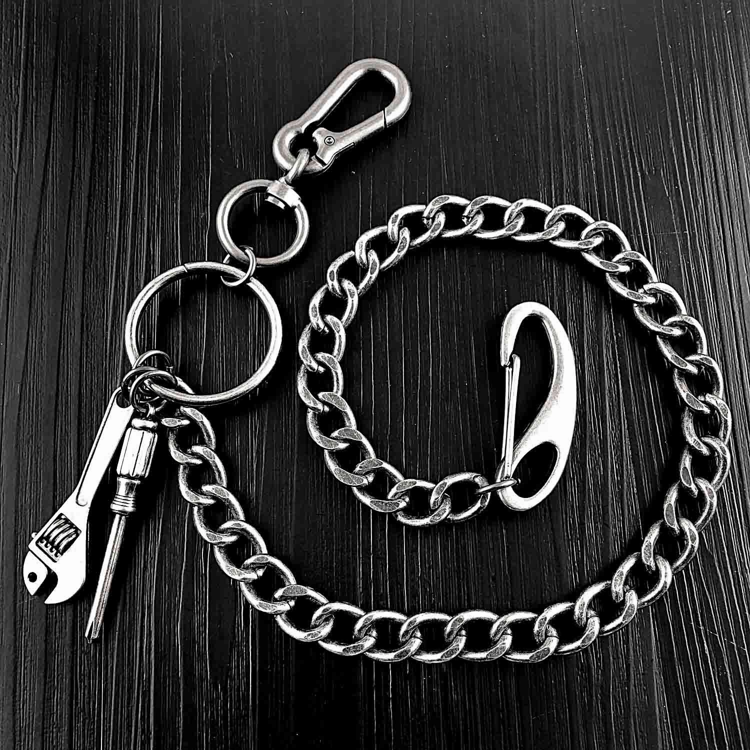 Cool Silver Mens Womens Pants Chain Long Biker Wallet Chain jeans chain jean chain For Men