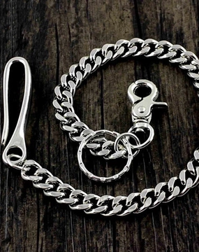 Cool Silver Stainless Steel Mens Biker Wallet Chain Wallet Chain Pants Chain For Men