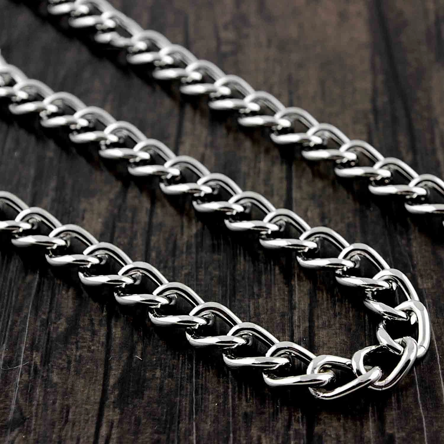 COOL SILVER STAINLESS STEEL MENS PANTS CHAINs WALLET CHAIN BIKER WALLET CHAIN FOR MEN