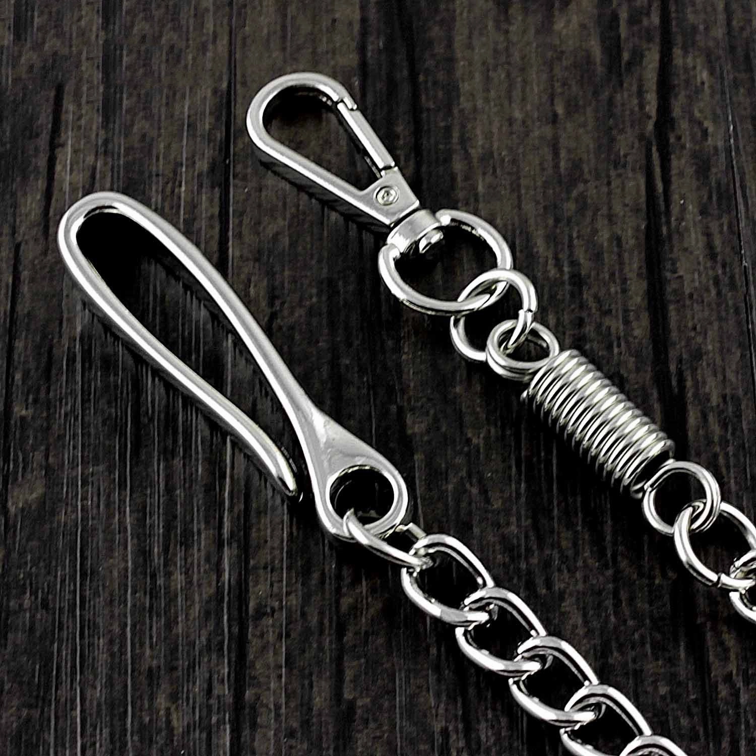 COOL SILVER STAINLESS STEEL MENS PANTS CHAINs WALLET CHAIN BIKER WALLET CHAIN FOR MEN