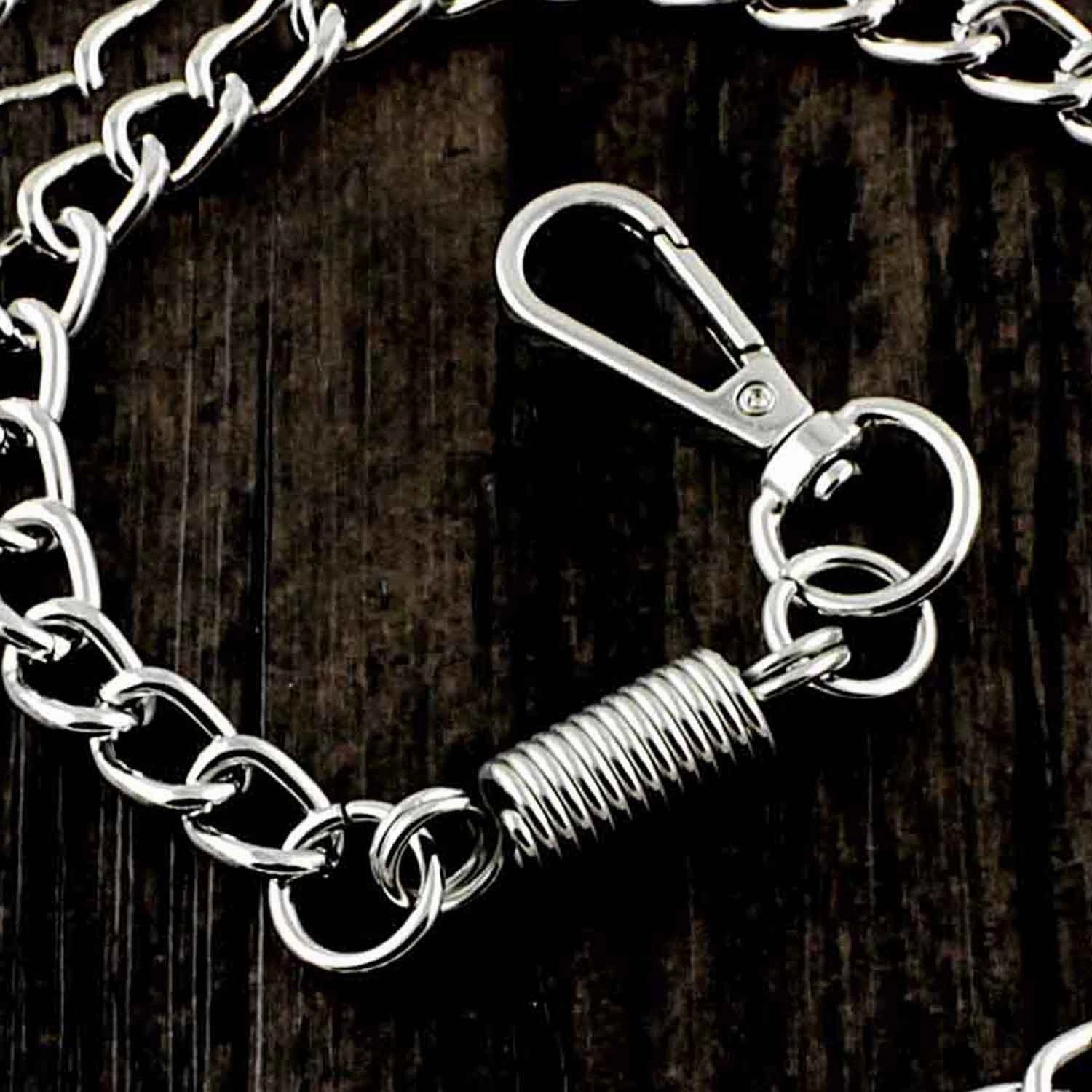 COOL SILVER STAINLESS STEEL MENS PANTS CHAINs WALLET CHAIN BIKER WALLET CHAIN FOR MEN