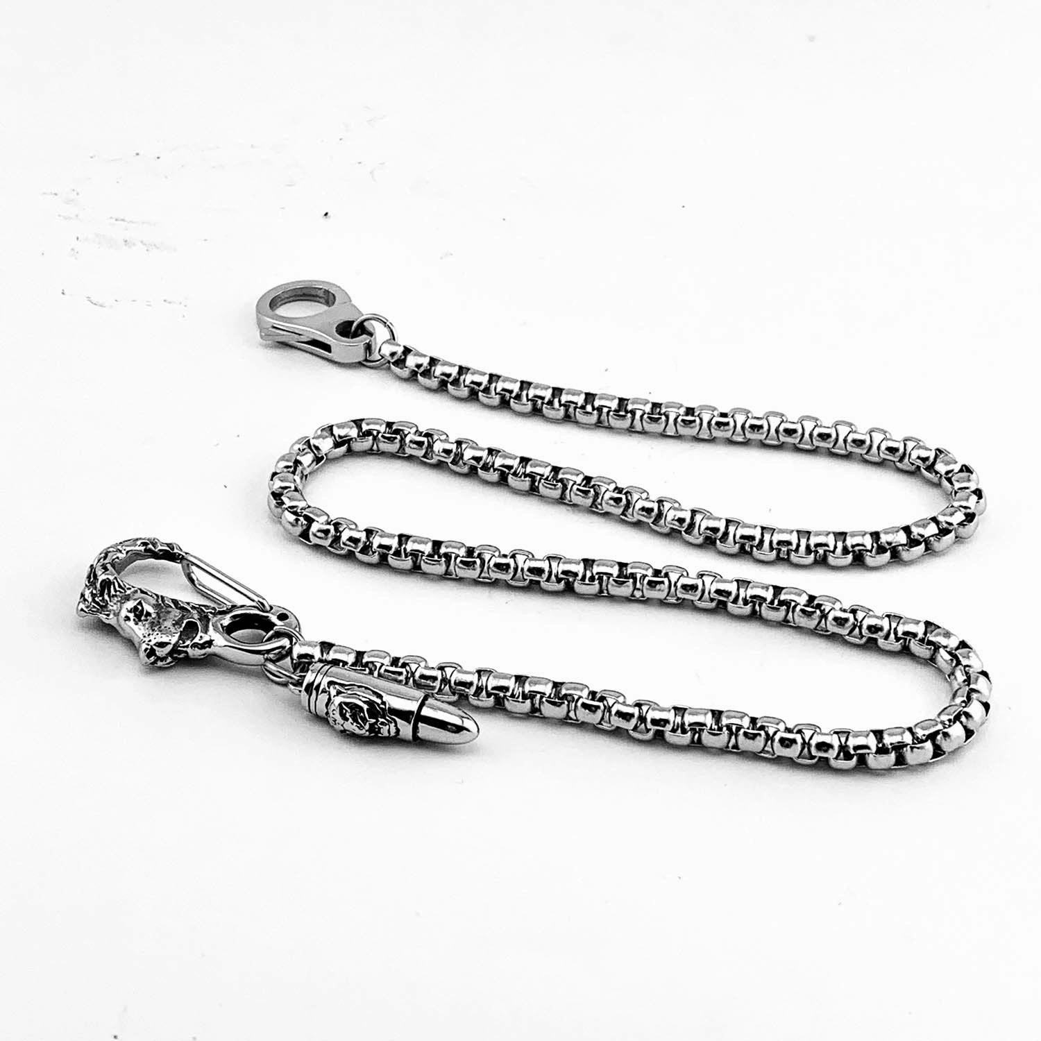 Cool Stainless Steel Mens Bullet Pants Chain Wallet CHain Biker Wallet Chain For Men