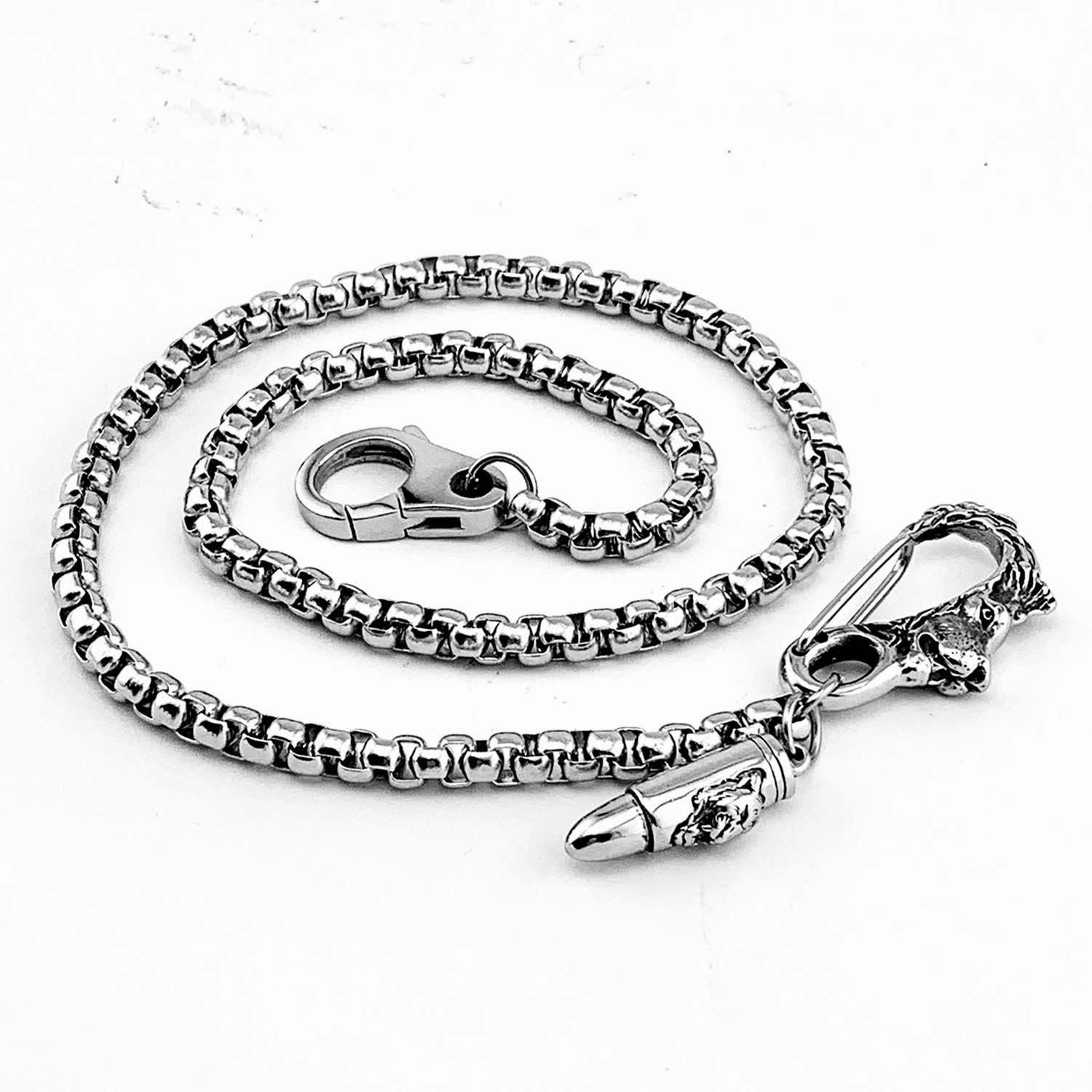 Cool Stainless Steel Mens Bullet Pants Chain Wallet CHain Biker Wallet Chain For Men