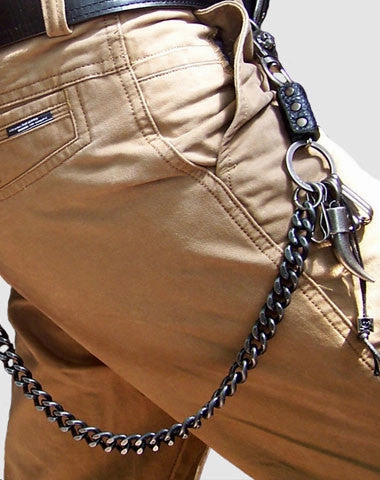 Cool Wallet Chains Men's Bull Horns Biker Wallet Chain Best Chain for Pants