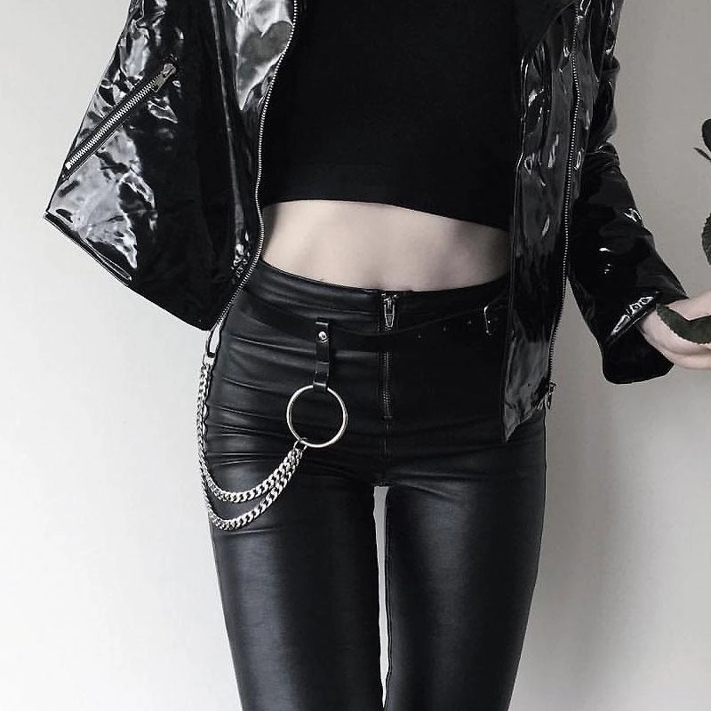 Cool Womens Mens Big Rings Double Pants Chain jeans chain jean chain Wallet Chain For Men