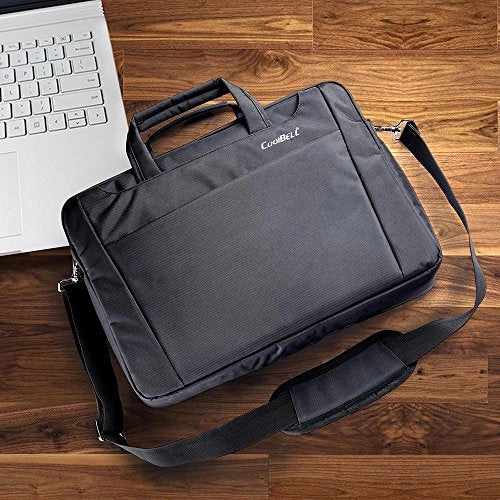 CoolBELL 15.6" Laptop Bag Notebook Carrying Case Shoulder Bubble Foam Padded Briefcase