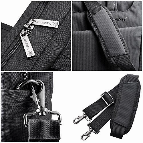 CoolBELL 15.6" Laptop Bag Notebook Carrying Case Shoulder Bubble Foam Padded Briefcase