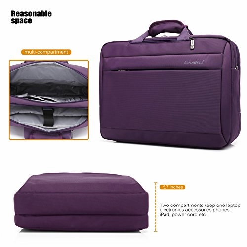 Coolbell 17.3 Inches Convertible Laptop Messenger Bag Oxford Cloth Shoulder Bag Backpack