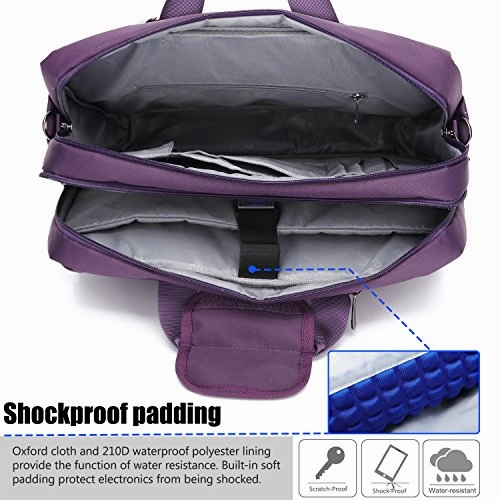 Coolbell 17.3 Inches Convertible Laptop Messenger Bag Oxford Cloth Shoulder Bag Backpack