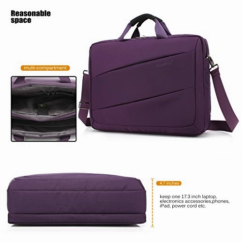 CoolBELL Shoulder Bag 17.3 Inch Laptop Bag Messenger Bag Briefcase Multi-Compartment Handbag for