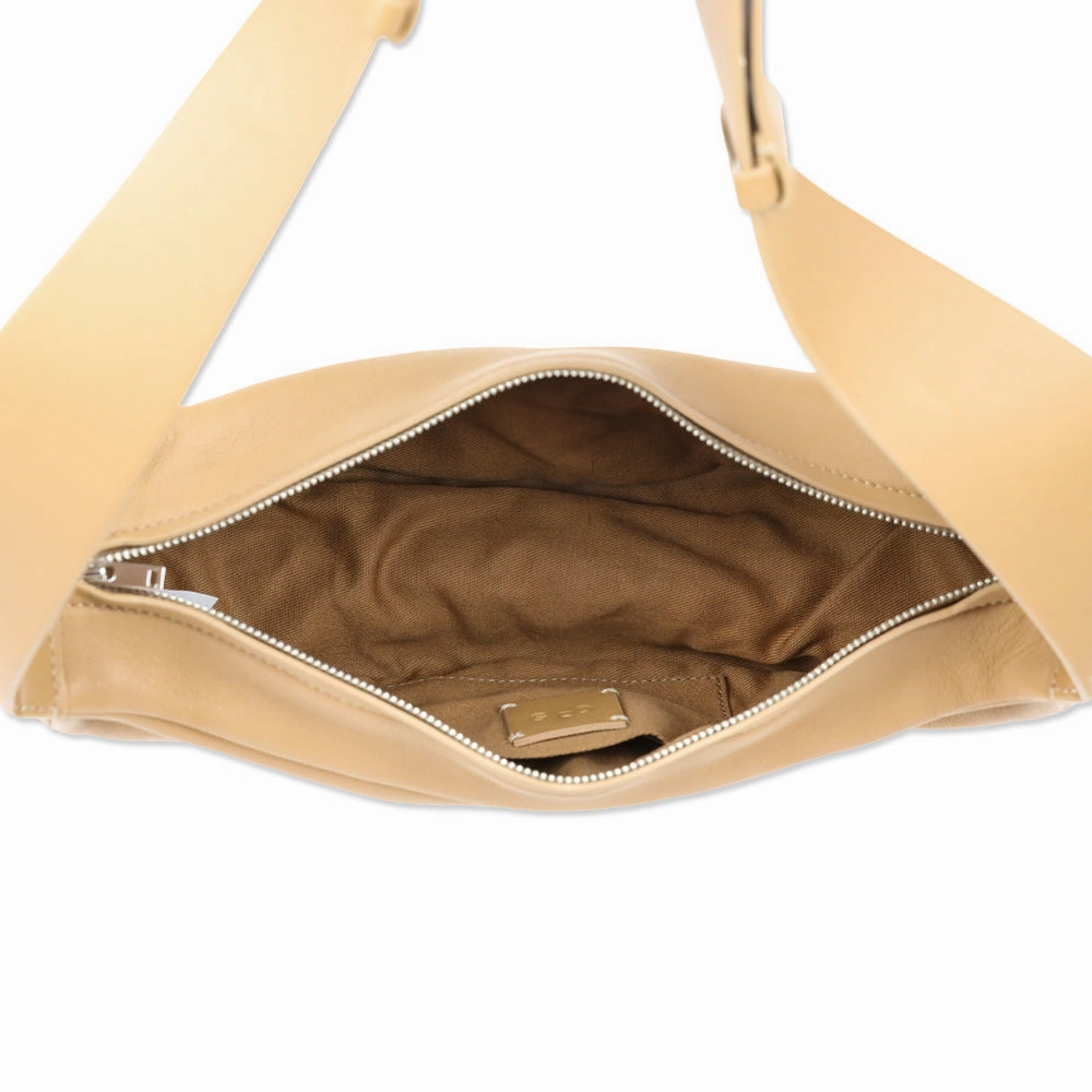 COS Beige Leather Swing Crossbody Bag