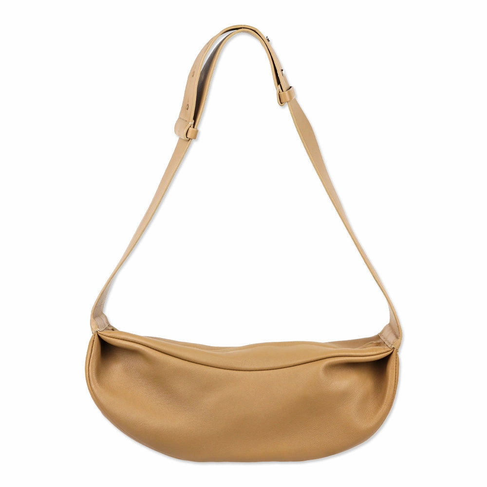 COS Beige Leather Swing Crossbody Bag