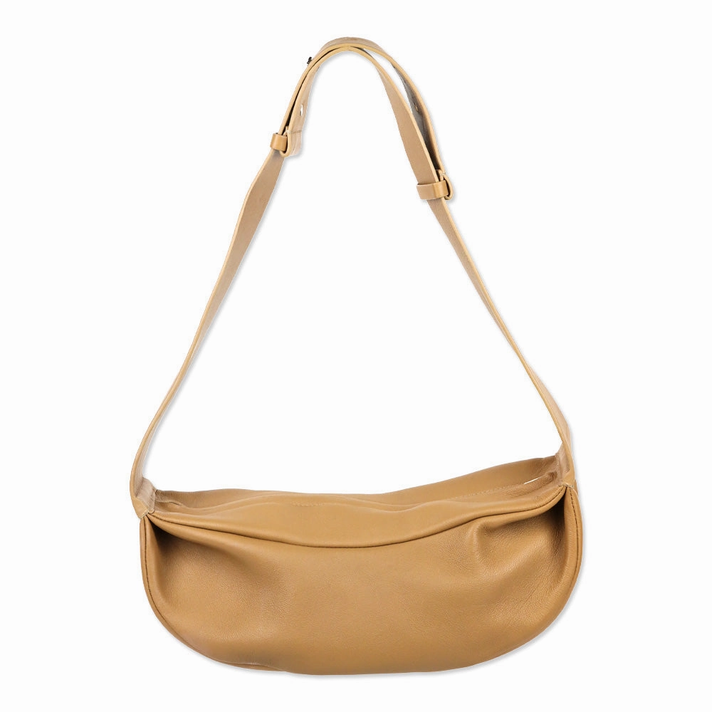 COS Beige Leather Swing Crossbody Bag
