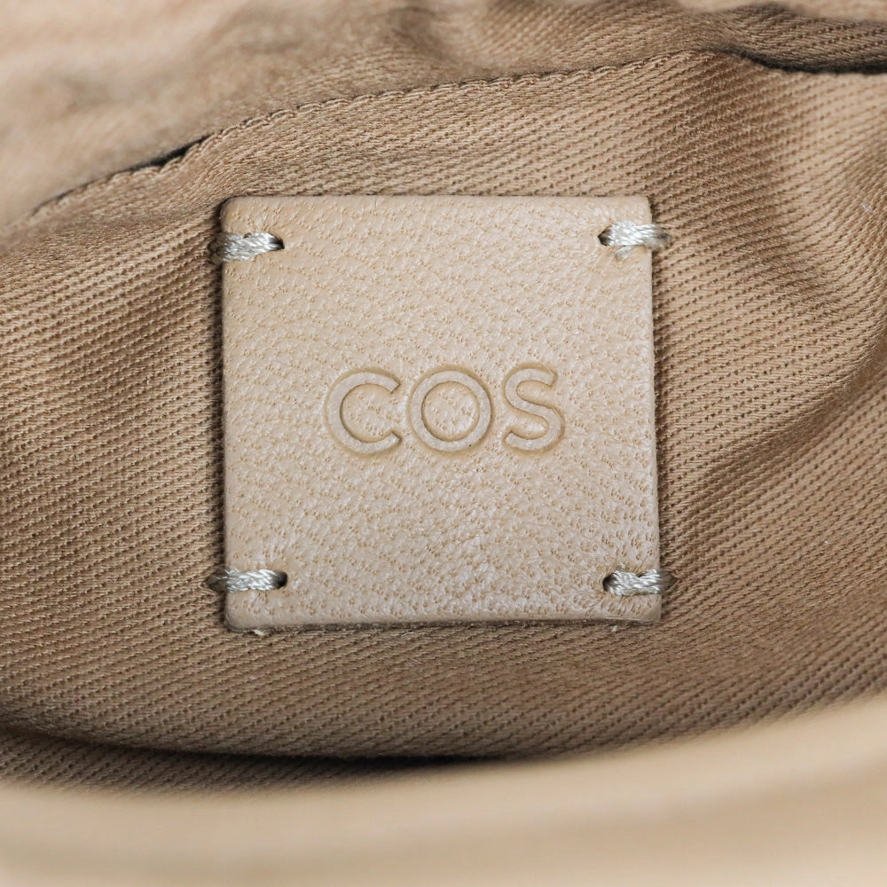 COS Beige Leather Swing Crossbody Bag