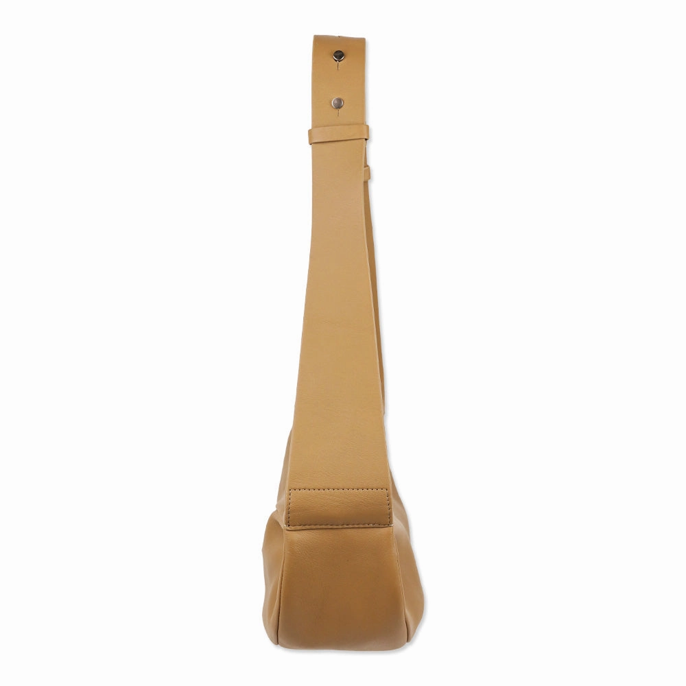 COS Beige Leather Swing Crossbody Bag