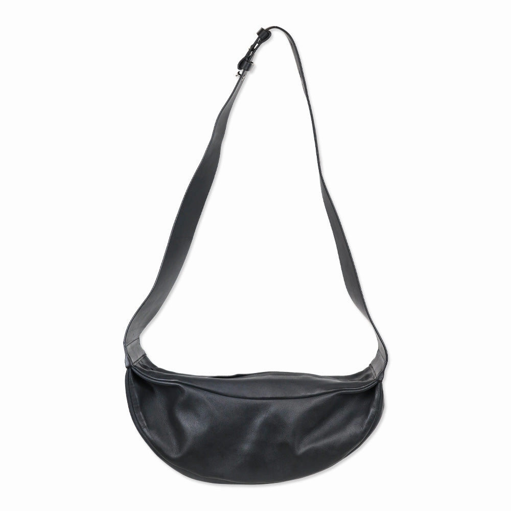 COS Black Leather Swing Crossbody Bag