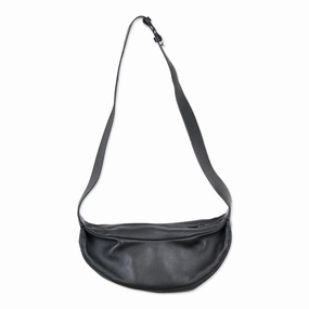 COS Black Leather Swing Crossbody Bag