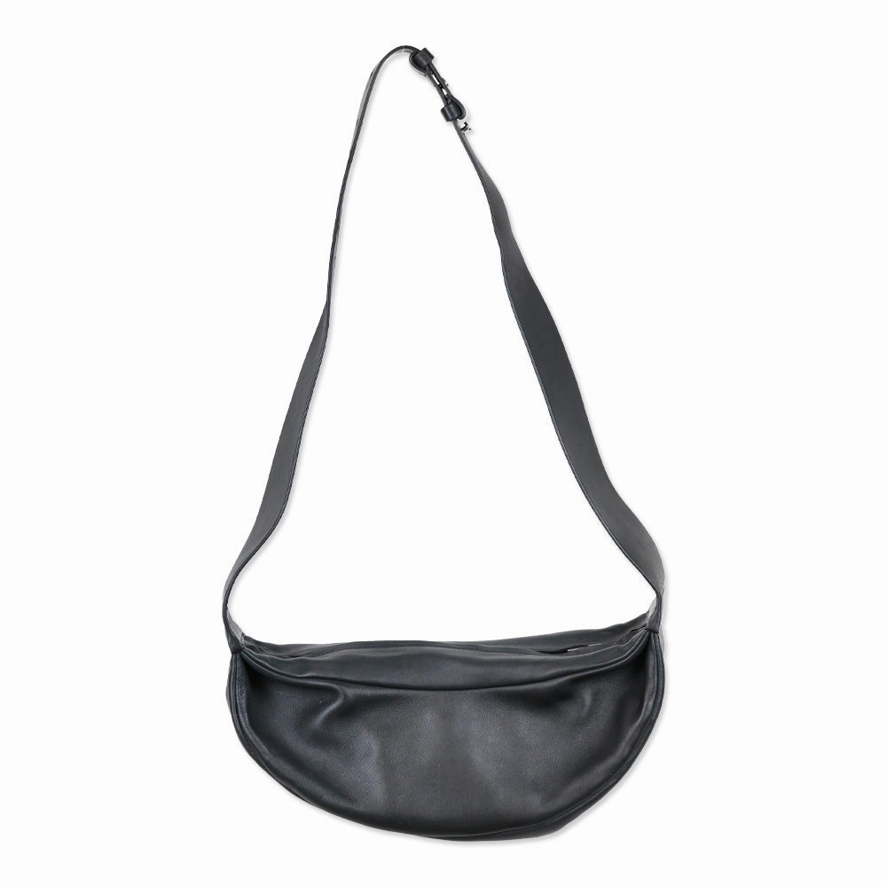COS Black Leather Swing Crossbody Bag
