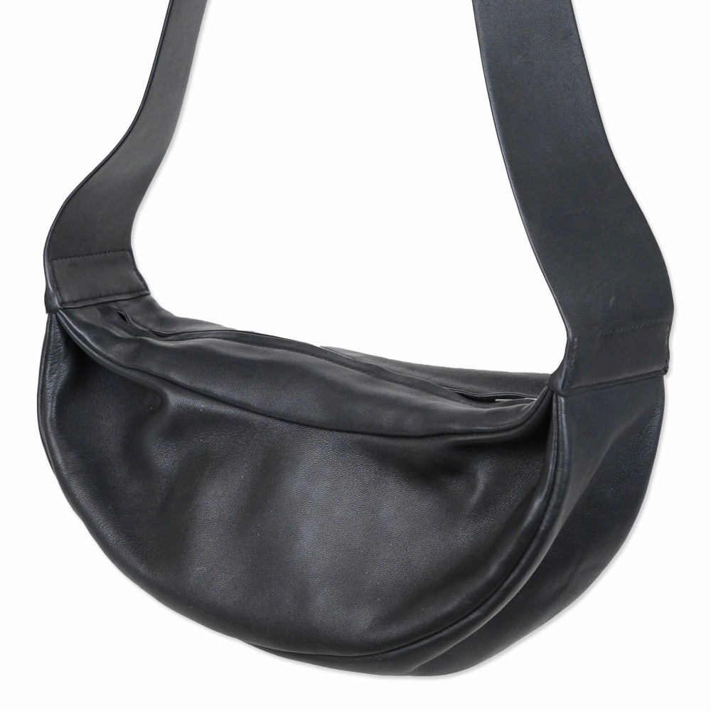 COS Black Leather Swing Crossbody Bag