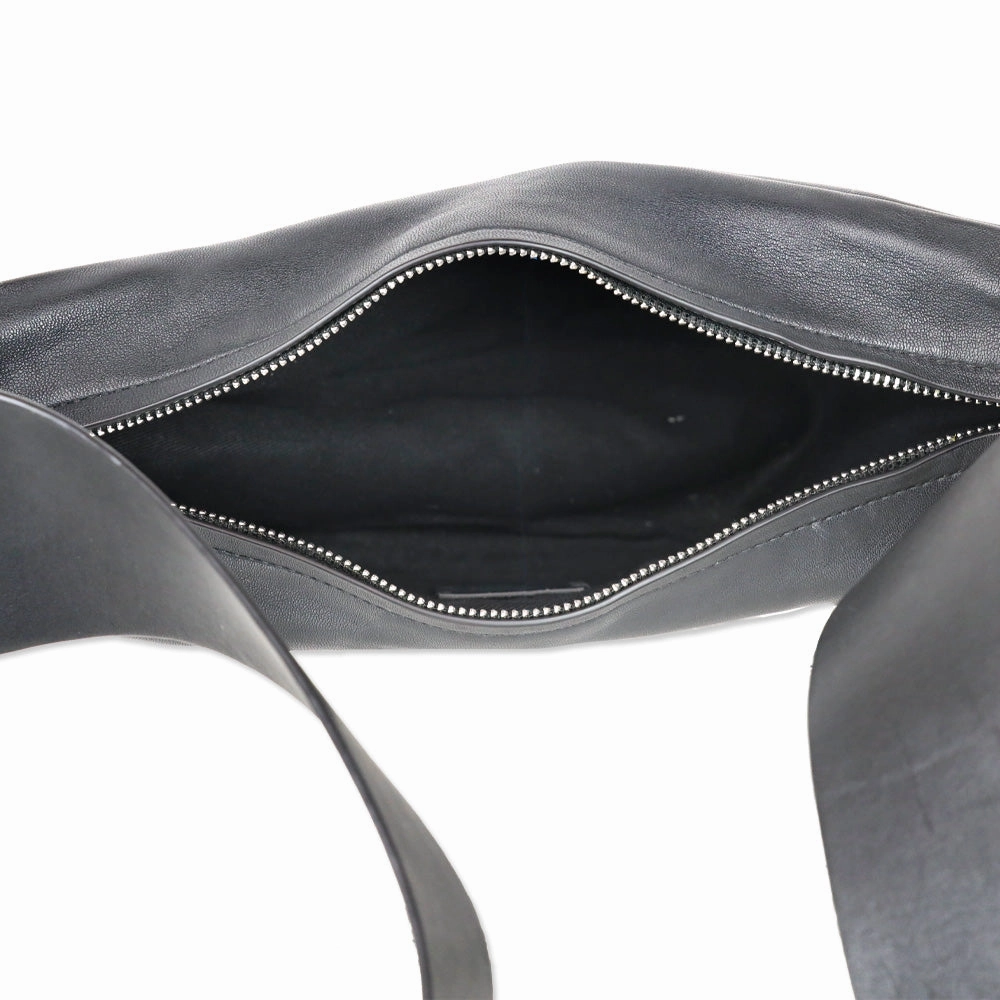 COS Black Leather Swing Crossbody Bag
