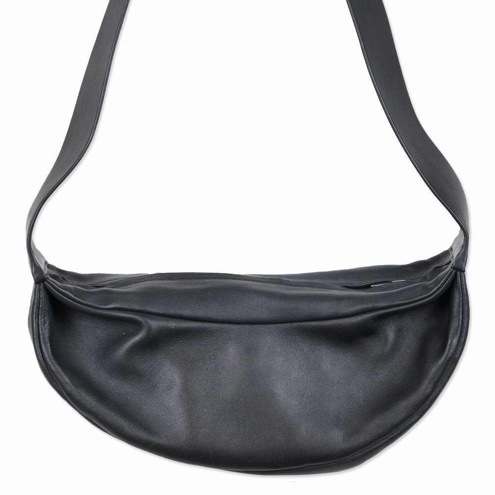 COS Black Leather Swing Crossbody Bag