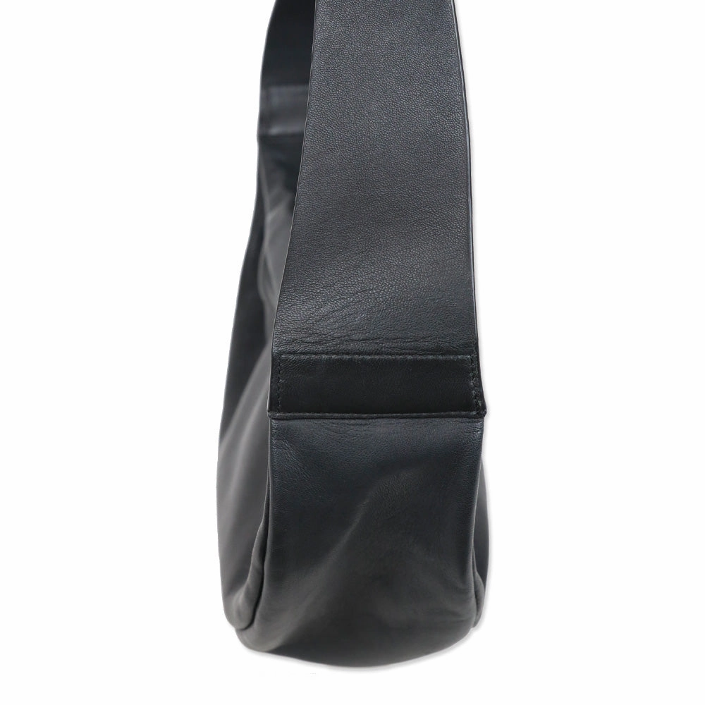 COS Black Leather Swing Crossbody Bag