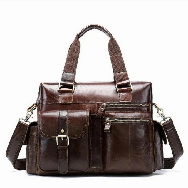 Crazy Horse Genuine Leather Travel Bag Men Vintage Travel Duffel Bag Cow Leather Carry On Luggage