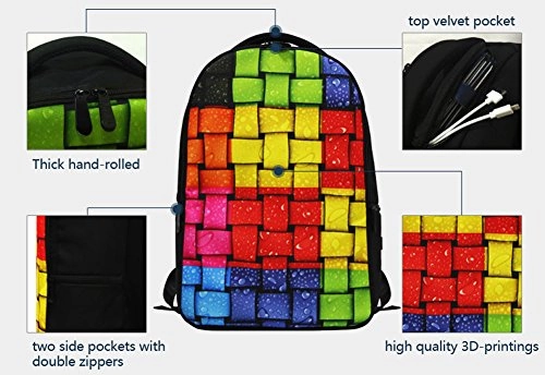 Crazytravel High School Travel Laptop Backpack Schoolbook Bags For Teens Boys Girls Adults