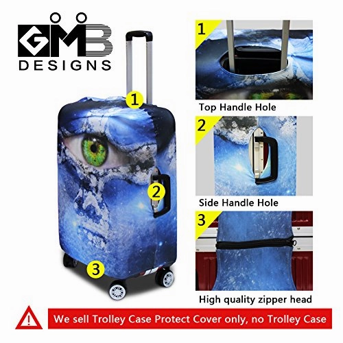 Crazytravel Washable Mens Womens Travel Trolley Case Protector Cover Fits 18-30 Inch