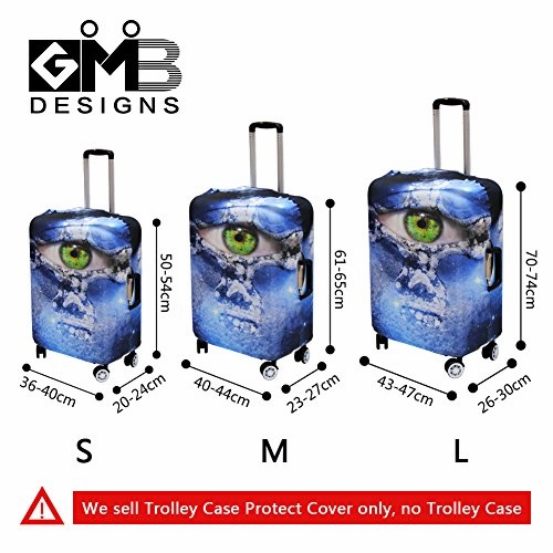 Crazytravel Washable Mens Womens Travel Trolley Case Protector Cover Fits 18-30 Inch