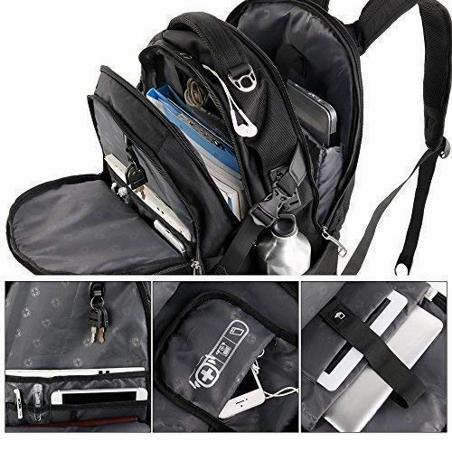 Cross Gear with USB Charging Port Laptop Backpack Anti-Theft Business School Travel Bag fit 15.6