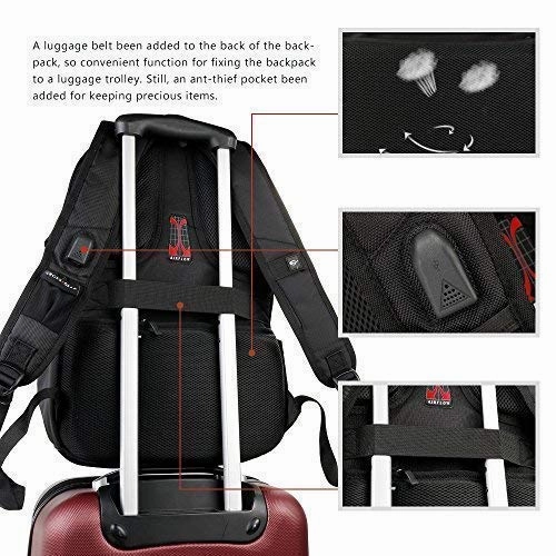 Cross Gear with USB Charging Port Laptop Backpack Anti-Theft Business School Travel Bag fit 15.6