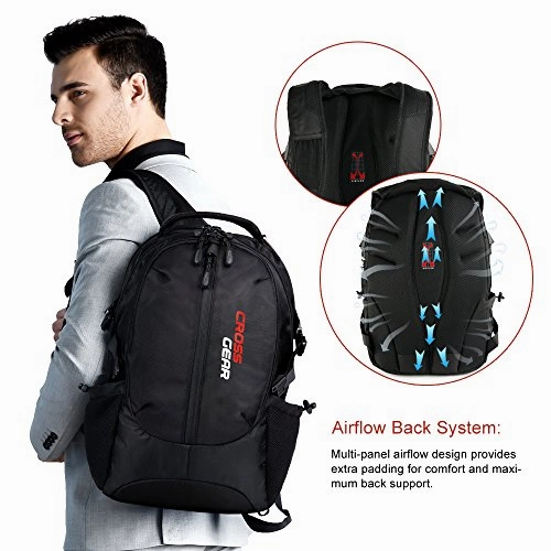 Crossgear Backpack With Lock Business Casual Large College School Daypack Laptops And Tablets Bag