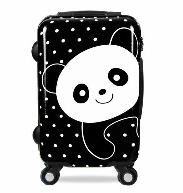 Cute Panda Travel Suitcase,Abs Pc Carry-Ons Trolley Case, 24"Rolling Luggage,20"Inch Boarding