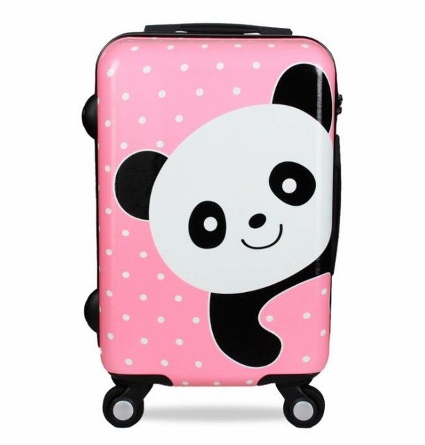 Cute Panda Travel Suitcase,Abs Pc Carry-Ons Trolley Case, 24"Rolling Luggage,20"Inch Boarding