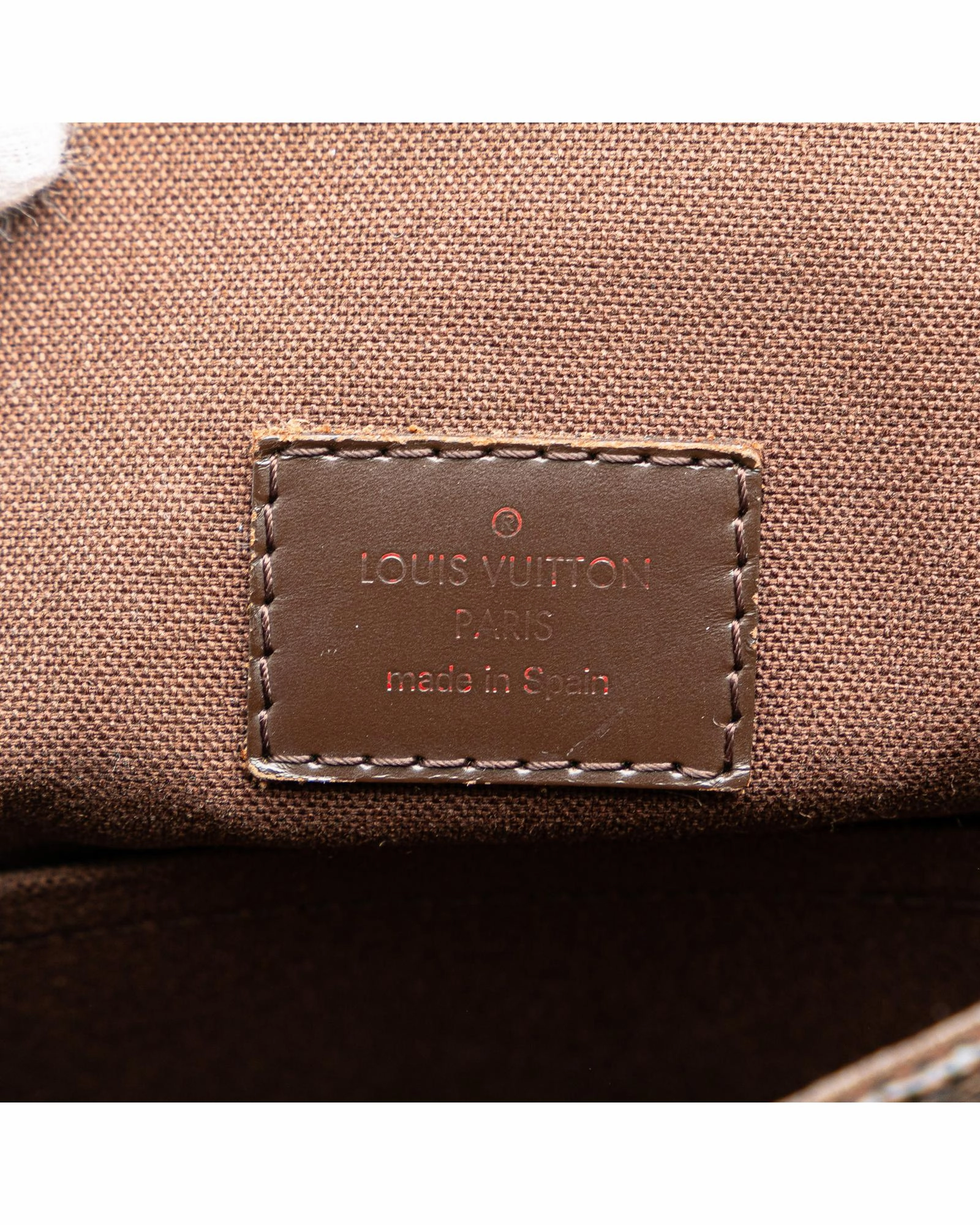 Damier Ebene Canvas Crossbody Bag with Adjustable Strap and Magnetic Closure