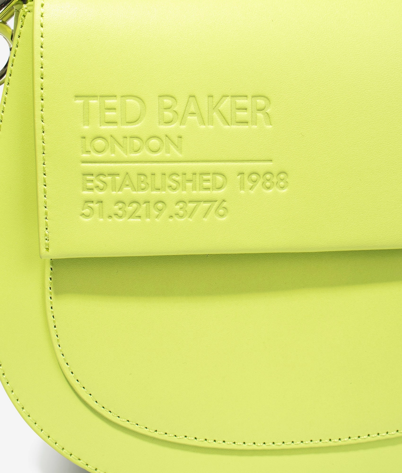 Darcell branded webbing crossbody in lime