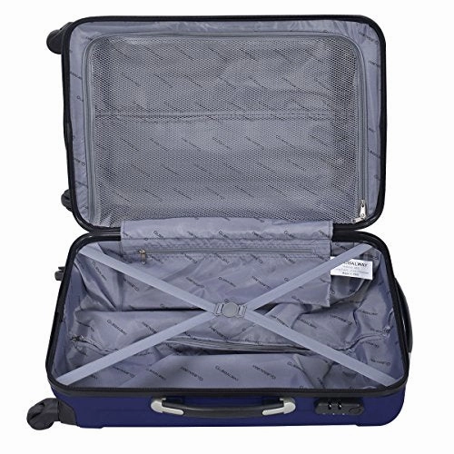 Dark Blue 3 Pcs Luggage Travel Set Bag ABS PC Trolley Suitcase